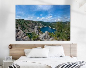 Lac Blanc meer in de Vogezen in Frankrijk tijdens de zomer