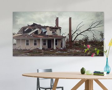 Maison dans l'illustration de la catastrophe de l'ouragan sur Animaflora PicsStock