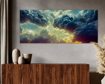 Scène met onweerswolken, Kunstillustratie van Animaflora PicsStock