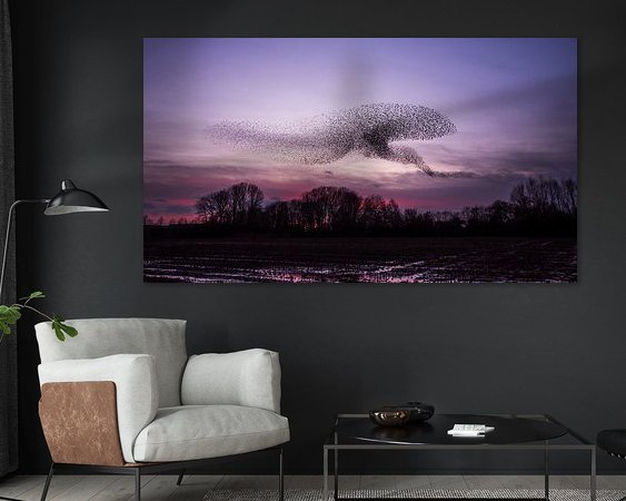 Voorbeeld van het werk in een kamer