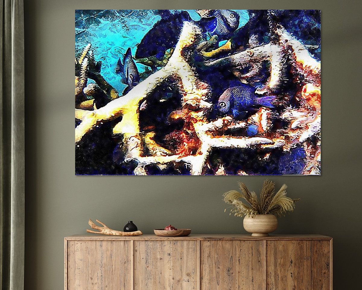 Voorbeeld van het werk in een kamer