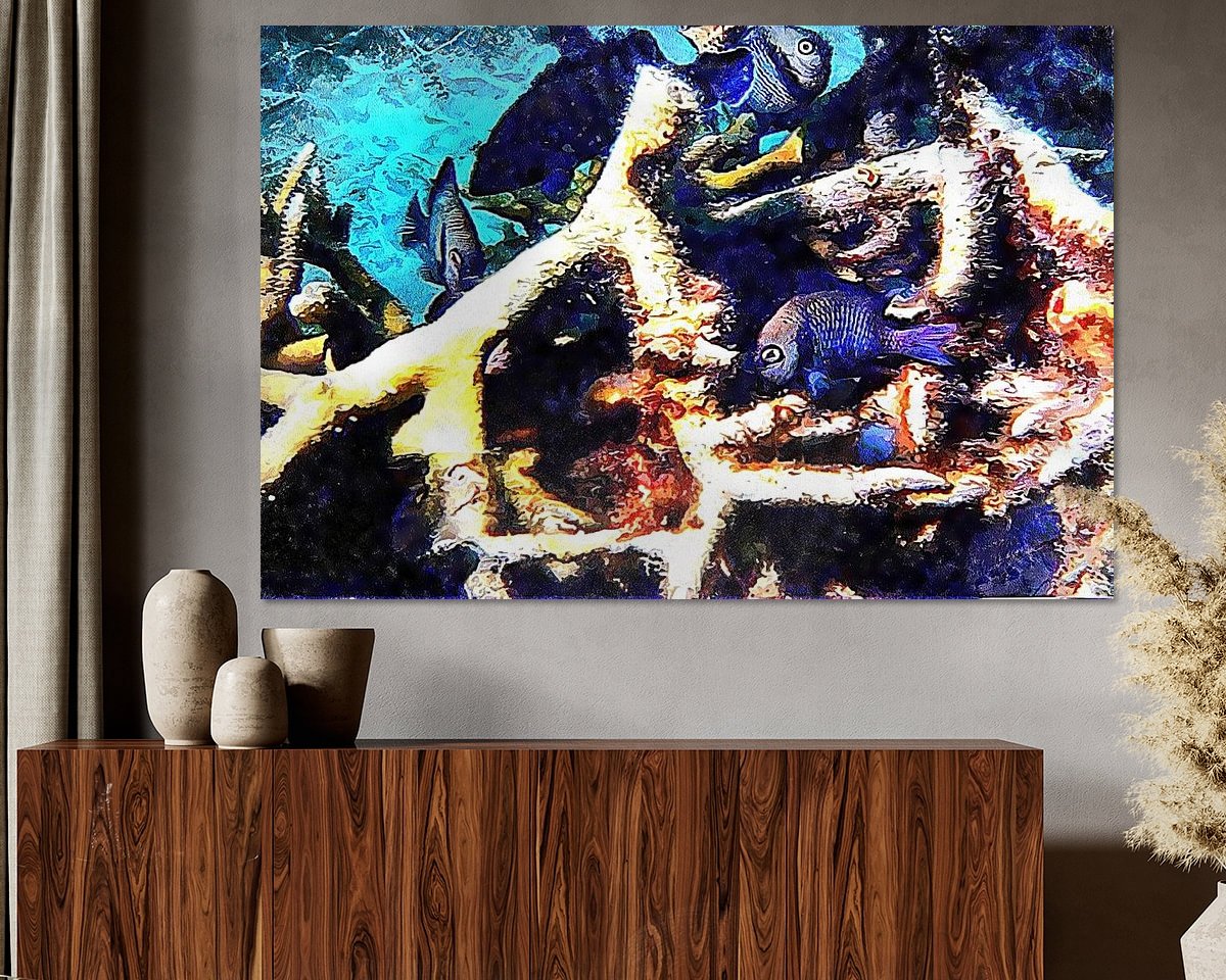 Voorbeeld van het werk in een kamer