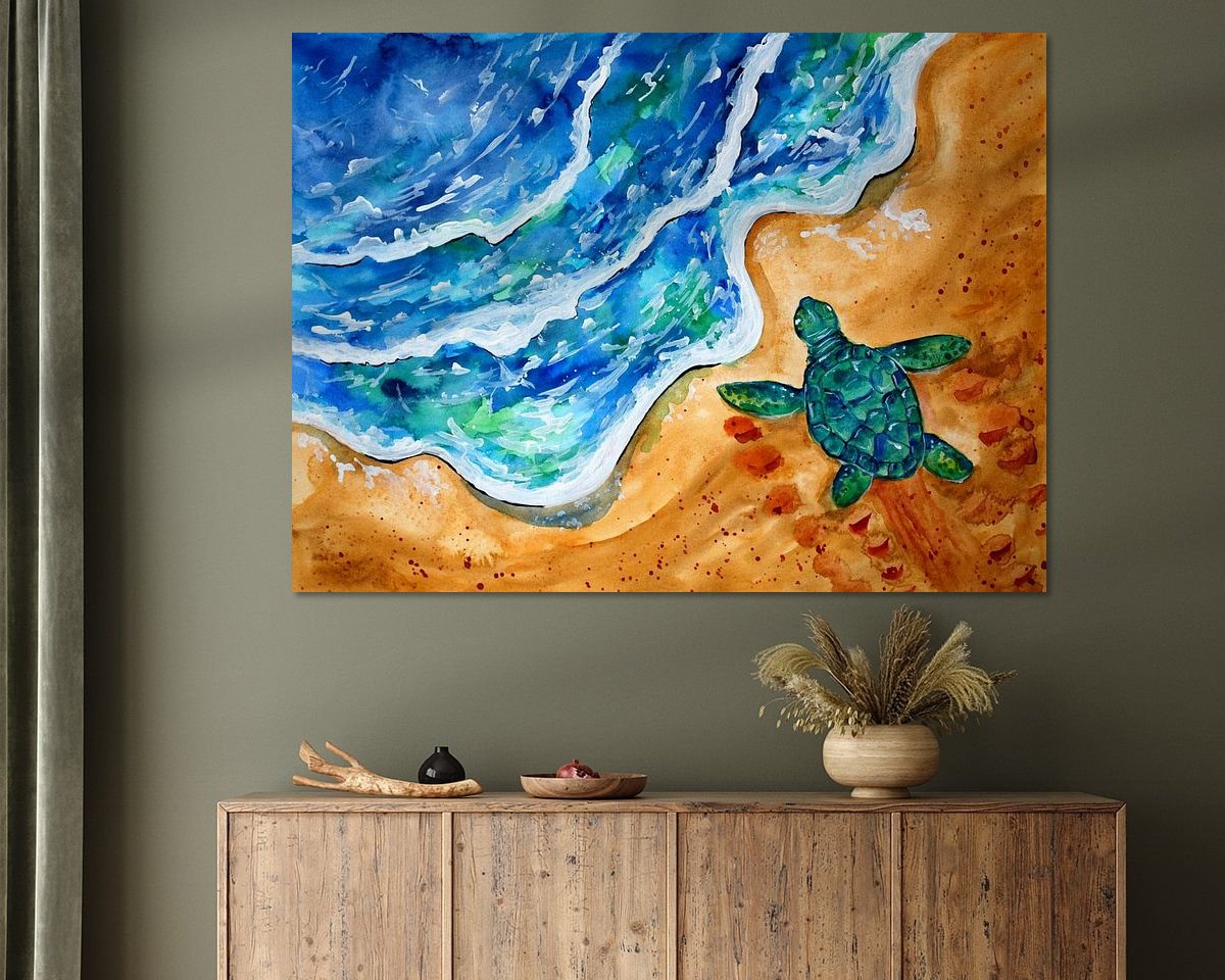 Voorbeeld van het werk in een kamer
