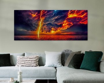 Onweer met dramatische wolken Kunstillustratie van Animaflora PicsStock