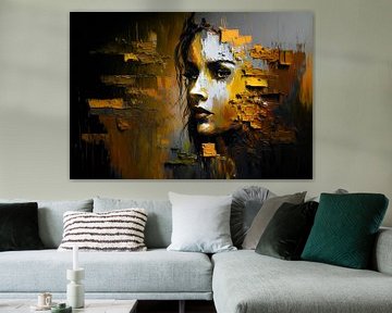 Schat De daadwerkelijke omhelzing Abstract kopen op canvas, behang en meer | Werk aan de Muur