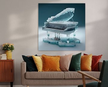A piano made of ice by Denny Gruner