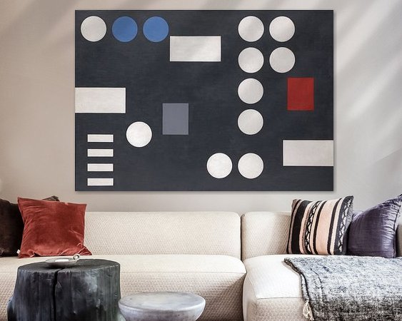 Voorbeeld van het werk in een kamer