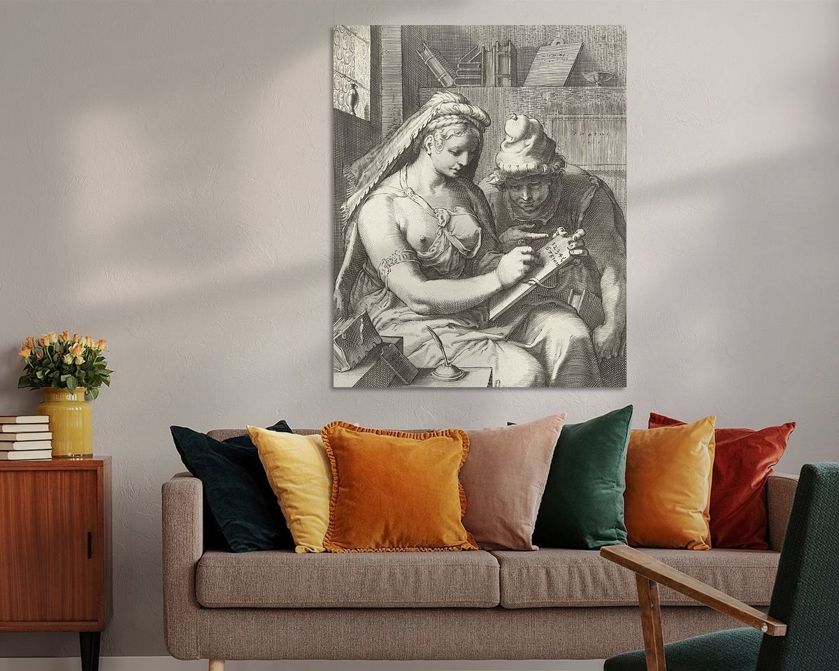 Voorbeeld van het werk in een kamer
