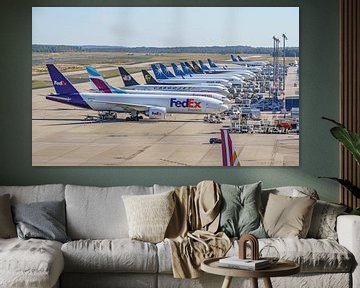 Busy cargo terminal at Flughafen Köln-Bonn. by Jaap van den Berg