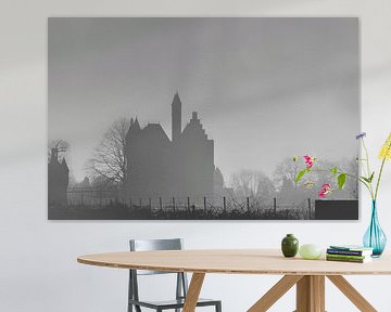 Doorneburg Castle in black and white by Joyce Derksen