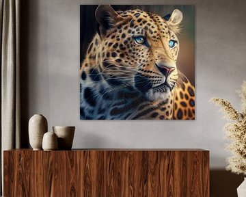Gros plan sur un léopard Illustration sur Animaflora PicsStock