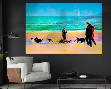 Honden uitlaten op het strand