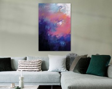 Abstract schilderij: "Moving blue" van Studio Allee