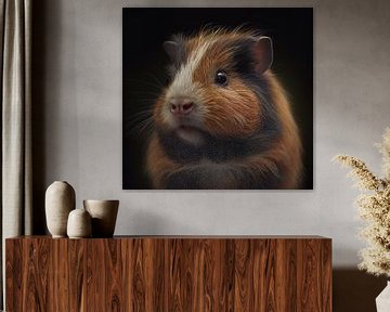 Portret van een cavia Illustratie van Animaflora PicsStock