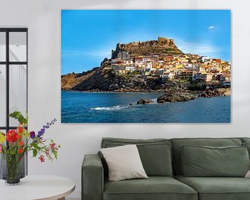 Vue de la baie de Castelsardo, Sassari, Sardaigne, Italie. sur Mieneke Andeweg-van Rijn