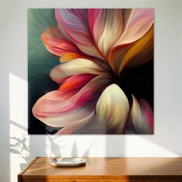 Colourful, botanical, abstract painting by Studio Allee