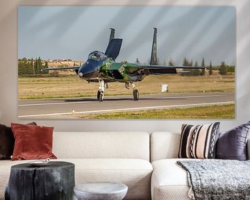 Saoedische Boeing F-15 Eagle op vliegbasis Tanagra. van Jaap van den Berg