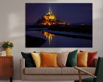 Mont Saint Michel in Normandië van Roland Brack