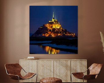 Mont Saint Michel in Normandië van Roland Brack