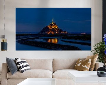 Mont Saint Michel in Normandië van Roland Brack