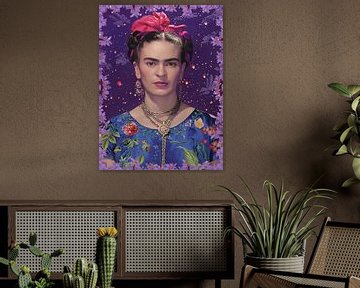 Frida - purple mood van Digital Art Studio