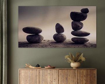 Zen Stones on the Sand Illustration by Animaflora PicsStock