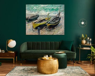 Drie vissersboten, Claude Monet