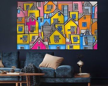 La ville en couleurs II sur Lily van Riemsdijk - Art Prints with Color