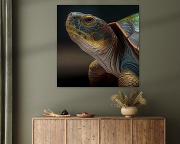 Porträt einer Schildkröte, Illustration von Animaflora PicsStock