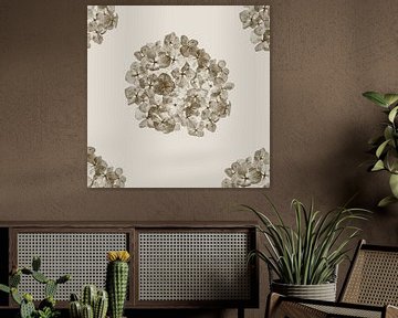 Tile Hydrangea bulb ( I or III) by Klaartje Majoor