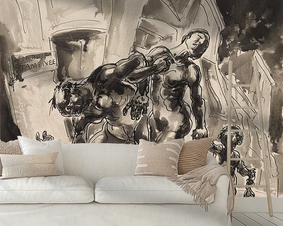 Voorbeeld van het werk in een kamer