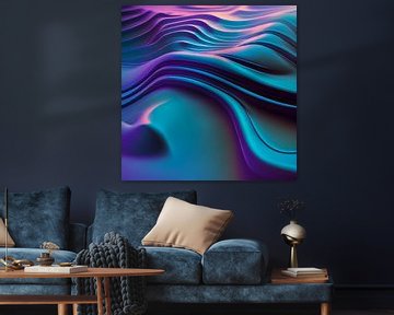 abstract background with waves, generative ai illustration von Animaflora PicsStock