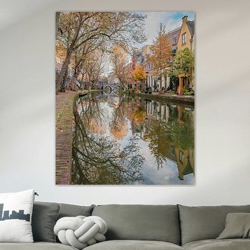 Oude gracht Utrecht herfst foto.