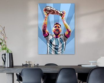 Lionel Messi World Cup Champions WPAP by Awang WPAP Pop Art