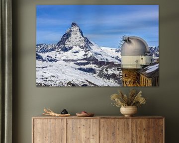 Die Sternwarte Gornergrat und das Matterhorn