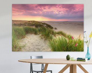 Coucher de soleil dans les dunes de Texel sur Rob Kints