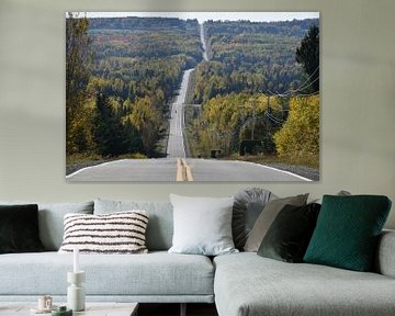 A country road in autumn by Claude Laprise