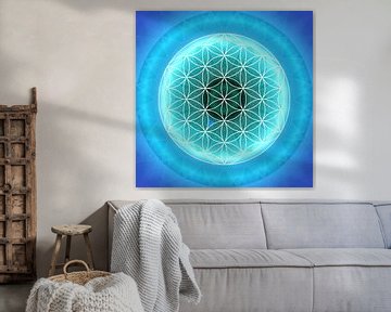 Throat Chakra with Flower of Life by Christine Bässler