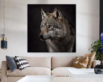 Le loup gris sur Carla van Zomeren