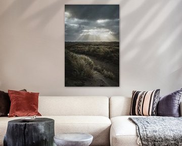 Dunes entre Katwijk et Wassenaar avec un ciel menaçant sur Dirk van Egmond