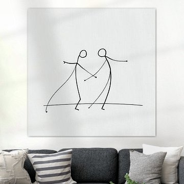 Minimalist tango dancing