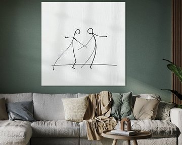 Minimalist tango dancing by Zeger Knops