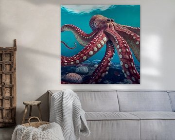 Portret van een octopus, illustratie van Animaflora PicsStock