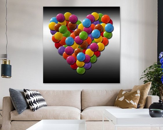 Voorbeeld van het werk in een kamer