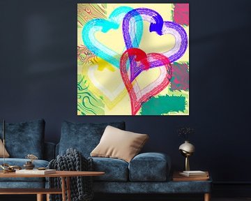 Colorful hearts von Roswitha Lorz