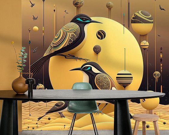 Voorbeeld van het werk in een kamer