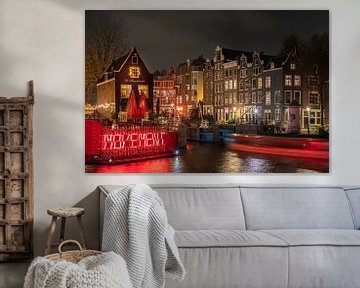 Amsterdam Light Festival Tube display artwork bij De Sluyswacht van Margreet Riedstra