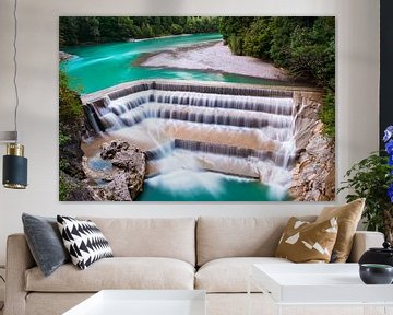 Lechfall waterval op een zomerse dag van Raphotography