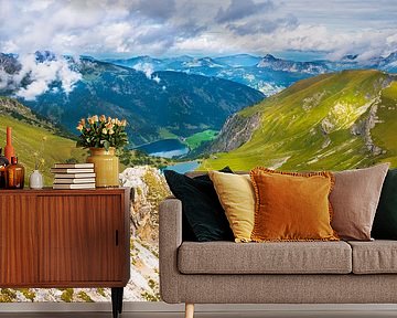 Panoramablick auf drei Seen