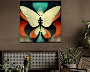 Butterfly Abstract Retro van Natasja Haandrikman